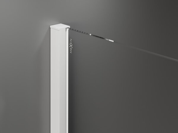 Mexen Velar Duo, usa de dus culisanta pentru deschidere 200 cm, sticla gri 8 mm, alb mat, 871-200-000-42-20