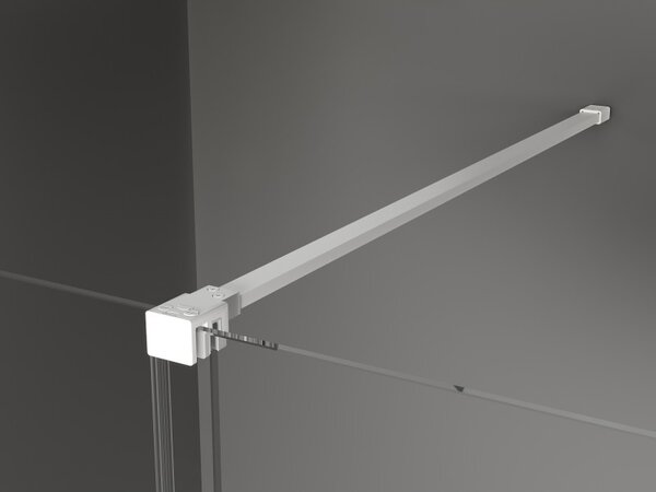 Mexen Velar, usa de dus culisanta pentru deschidere 130 cm, sticla gri 8mm, alb mat, 871-130-000-41-20