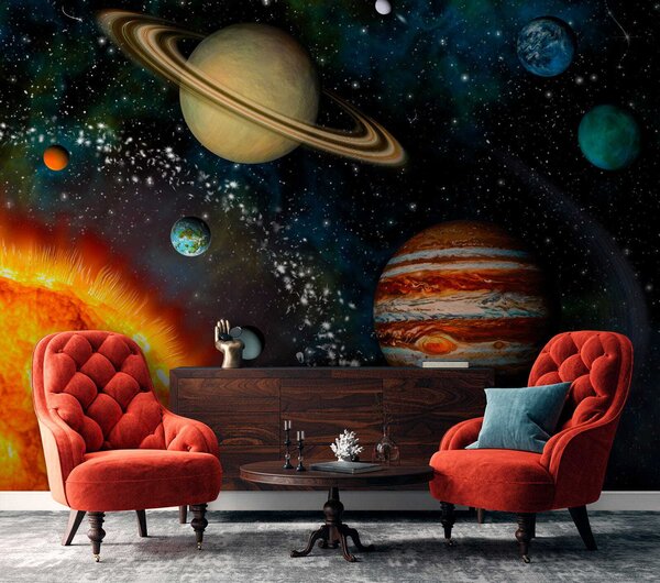 Fototapet Planetele din sistemul solar, Fototapet designer, Fototapet populare, u57683 - Tapeko.ro