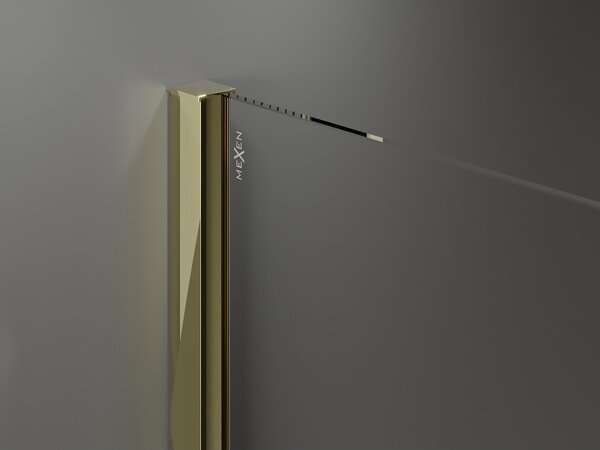 Mexen Velar, usa de dus culisanta pentru deschidere 130 cm, sticla gri 8mm, auriu lucios, 871-130-000-41-50