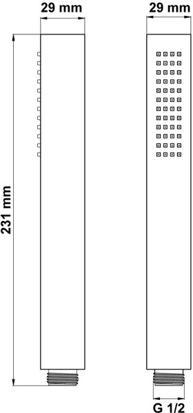 Hagser Lea duș de mână negru HGR24000037