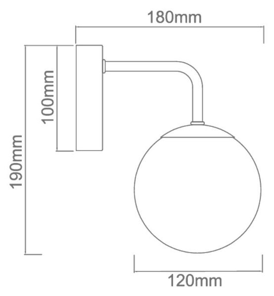 Open Design Bao lampă de perete 1x8 W alb-crom OR81381