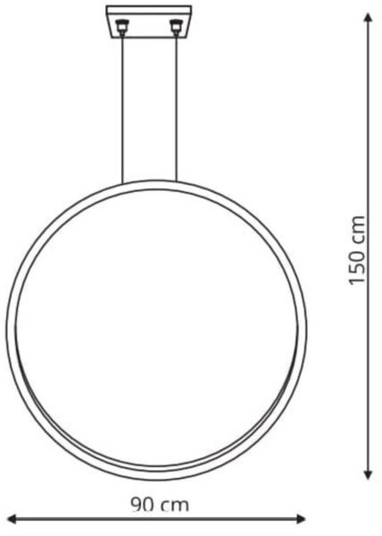 Light Prestige Mirror lampă suspendată 1x50 W negru LP-999/1P L BK CCT