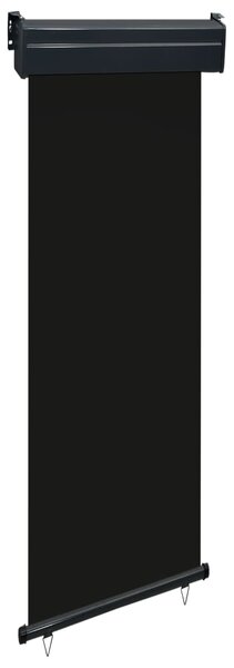 Copertină laterală de balcon, negru, 60 x 250 cm