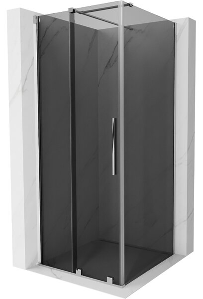 Mexen Velar, cabină de duș cu ușă glisantă 90 x 90 cm, sticlă gri 8 mm, crom, 871-090-090-41-01