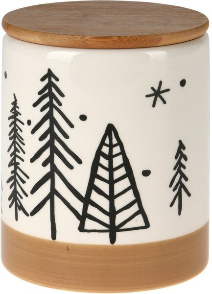 Doză din ceramică Christmas forest, 10,5 x 12,2 cm