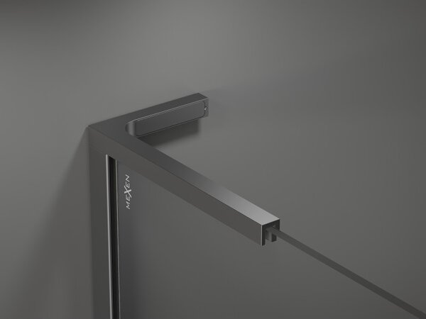 Mexen Velar L, usa de dus culisanta pentru deschidere 90 cm, sticla mat 8 mm, grafit lustruit, 871-090-003-31-95