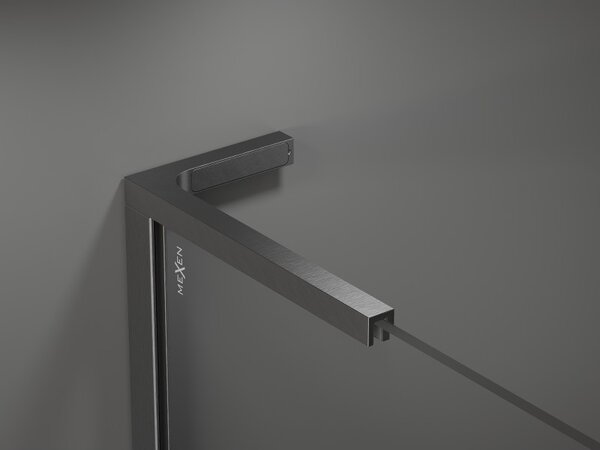 Mexen Velar L, usa de dus culisanta pentru deschidere 90 cm, sticla transparenta 8 mm, grafit lustruit, 871-090-003-01-66