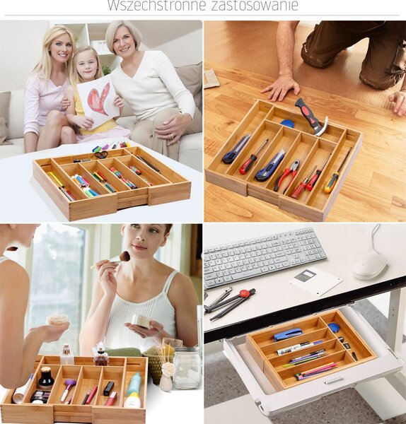 Organizator pentru sertare extensibil
