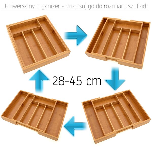 Organizator pentru sertare extensibil