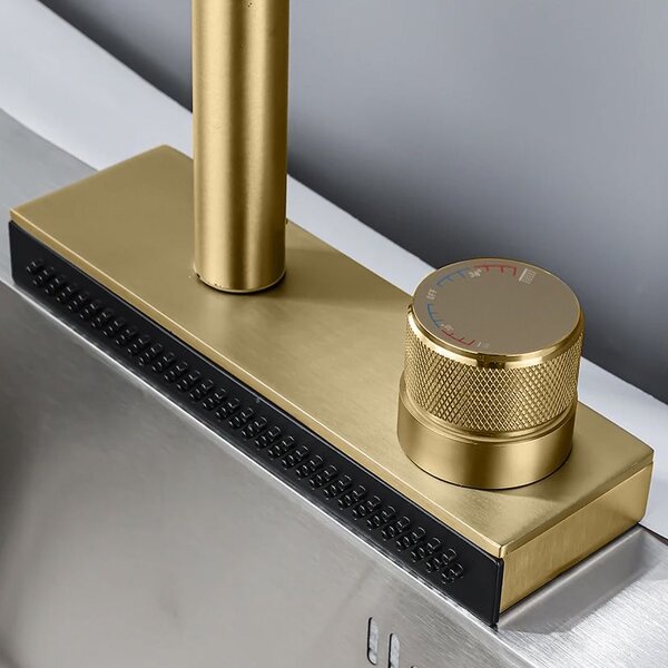 Baterie de bucătărie REA CONOR BRUSH GOLD