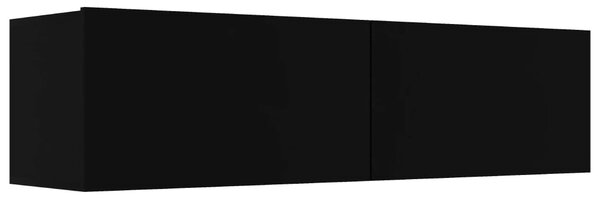 Comodă TV, negru, 120 x 30 x 30 cm, PAL