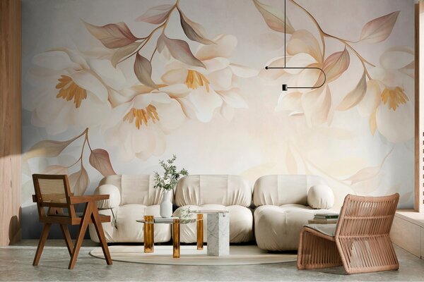 Tapet Primii fiori, Fototapet Flori, w10086 : Uwalls.ro