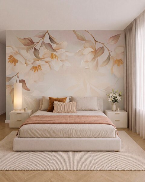 Tapet Primii fiori, Fototapet Flori, w10086 : Uwalls.ro