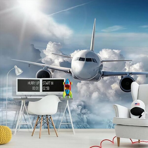 Fototapet Un avion care zboară pe cer, Fototapet băieți, Fototapet populare, u62417 - Tapeko.ro