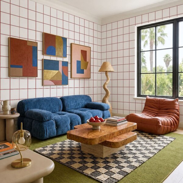 Tapet Ritm calm · Bordo, Tapet abstract, a01277v2 : Uwalls.ro