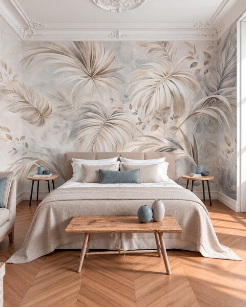 Tapet O legănare blândă, Fototapet Natură, Fototapet cu frunze de palmier, w05956 : Uwalls.ro