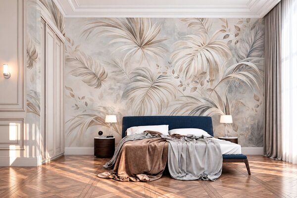 Tapet O legănare blândă, Fototapet Natură, Fototapet cu frunze de palmier, w05956 : Uwalls.ro