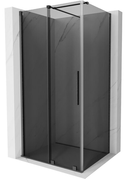 Mexen Velar, cabină de duș cu ușă glisantă 110 x 120 cm, sticlă gri 8 mm, grafit lustruit, 871-110-120-41-66