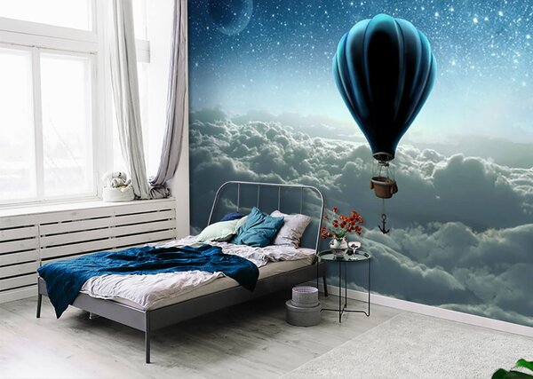 Fototapet Balon cu aer cald pe cer, Fototapet natură, Fototapet populare, u70538 - Tapeko.ro