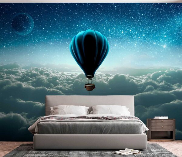 Fototapet Balon cu aer cald pe cer, Fototapet natură, Fototapet populare, u70538 - Tapeko.ro