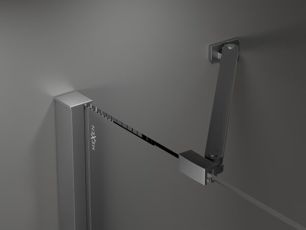Mexen Velar Duo, cabină de duș cu ușă glisantă 90 x 90 cm, sticlă transparentă de 8 mm, grafit lustruit, 871-090-090-02-95