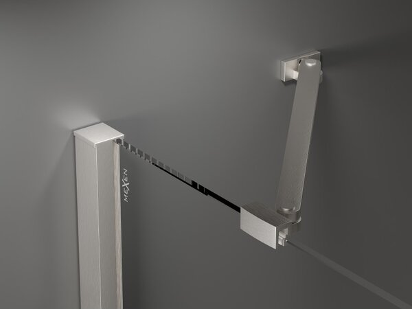 Mexen Velar Duo, usa de dus culisanta pentru deschidere 140 cm, sticla gri 8 mm, otel periat, 871-140-000-42-97