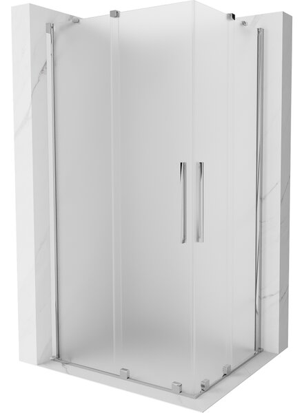 Mexen Velar Duo, cabină de duș cu ușă glisantă 90 x 80 cm, sticlă mată 8 mm, crom, 871-090-080-32-01