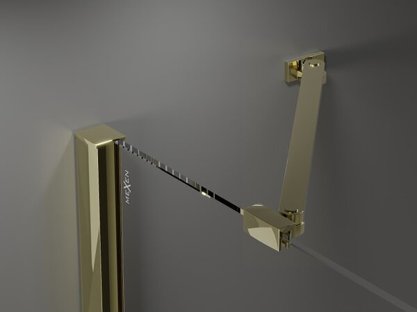 Mexen Velar Duo, usa de dus culisanta pentru o deschidere de 200 cm, sticla mat 8 mm, auriu lucios, 871-200-000-32-50