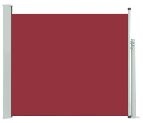 Copertină laterală retractabilă de terasă, roșu, 100 x 300 cm