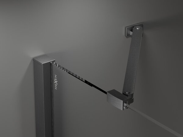 Mexen Velar Duo, usa de dus culisanta pentru deschidere 200 cm, sticla gri 8 mm, grafit lustruit, 871-200-000-42-66