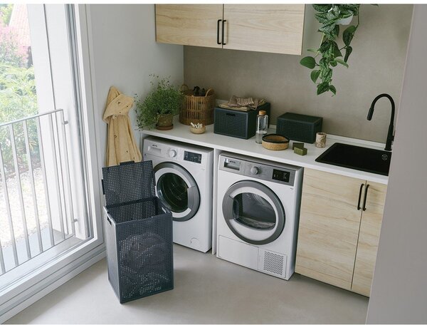 Coș de rufe gri închis din plastic reciclat 60 l Kaya – Curver