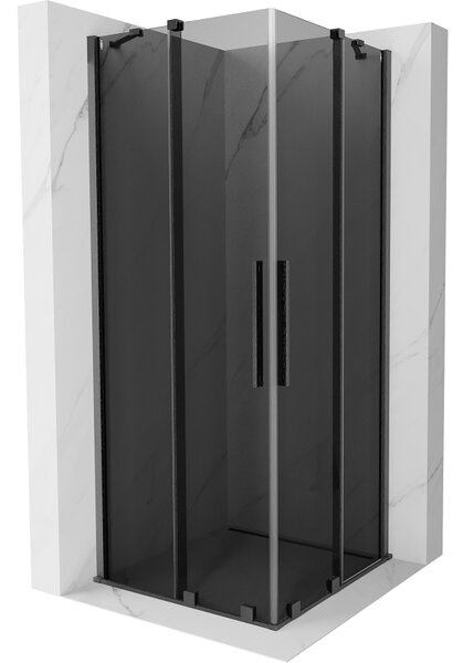 Mexen Velar Duo, cabină de duș cu ușă glisantă 100 x 100 cm, sticlă gri 8 mm, grafit lustruit, 871-100-100-42-66