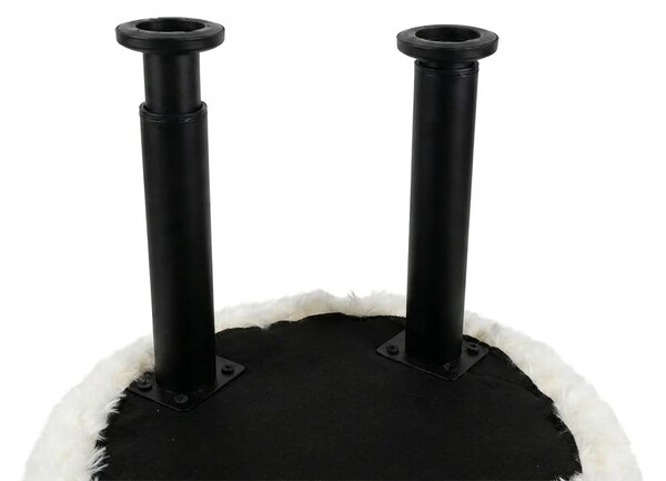 Taburet Oita KJP7030, Alb cu Negru