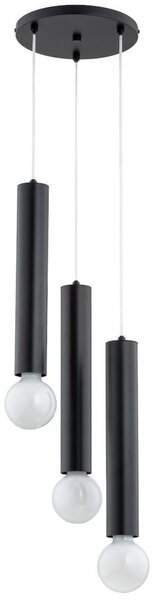 Lustră pe cablu TWISTER 3xE27/60W/230V d. 28 cm negru