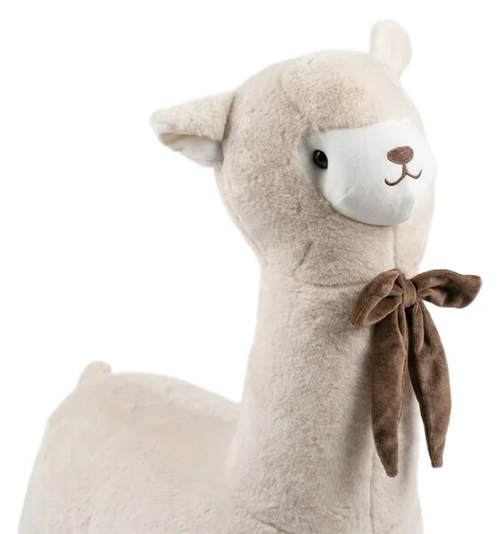 Taburet Alpaca KJP7031 pe roti, Alb