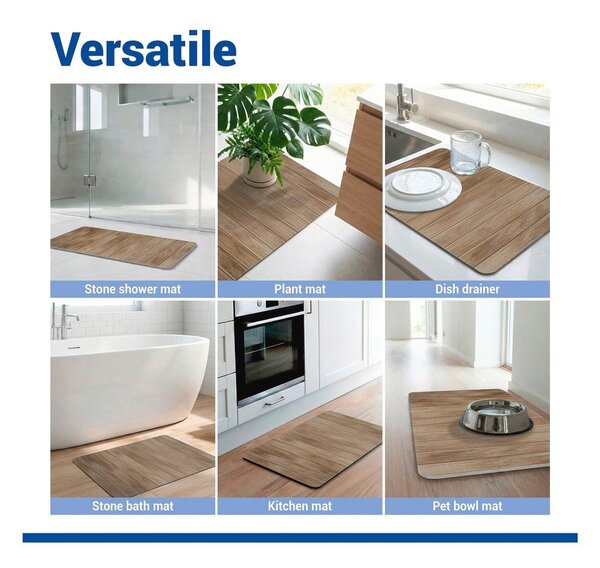 Covoraș de baie în culoare naturală închisă din diatomit 39x60 cm Argiri – Wenko