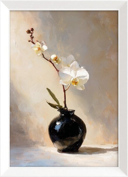 Tablou cu ramă imprimat 56x75 cm White Orchid – Styler