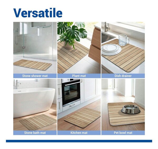 Covoraș de baie în culoare naturală din diatomit 39x60 cm Lepiana – Wenko