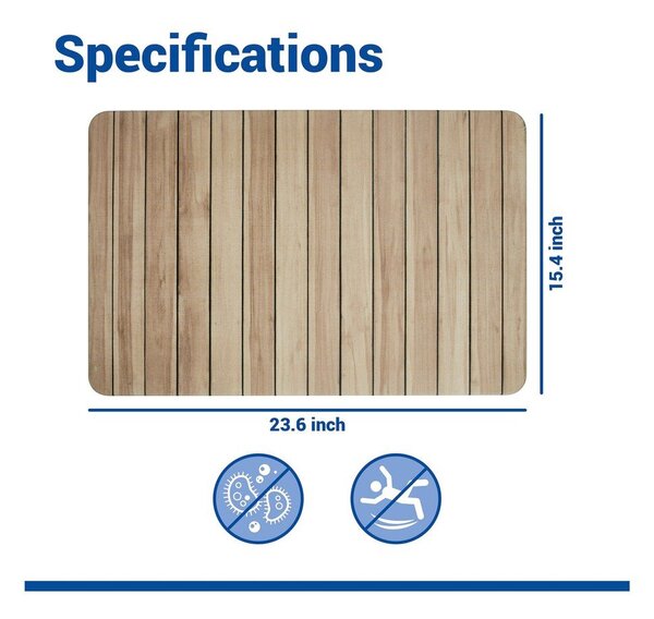 Covoraș de baie în culoare naturală din diatomit 39x60 cm Lepiana – Wenko