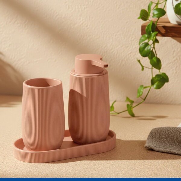 Organizator de baie maro din ceramică Fablo – Wenko