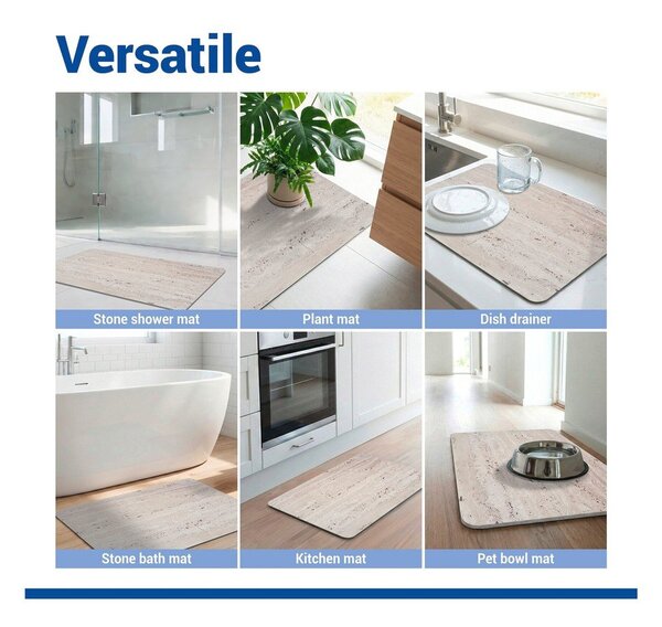 Covoraș de baie maro deschis din diatomit 50x80 cm Puna – Wenko