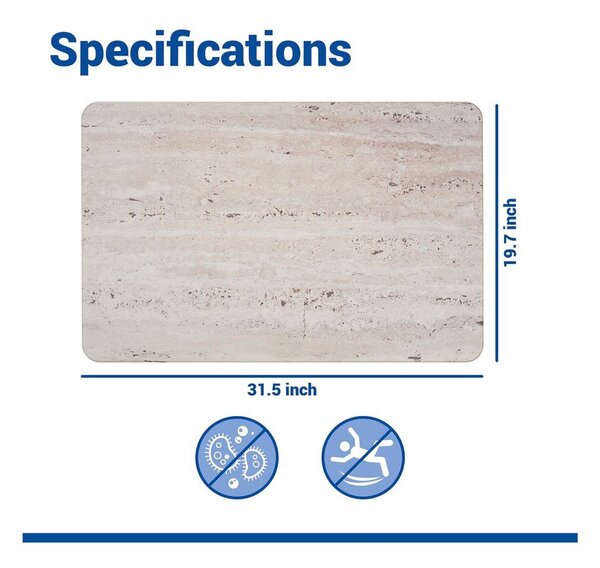 Covoraș de baie maro deschis din diatomit 50x80 cm Puna – Wenko