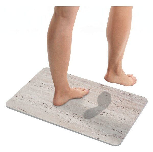 Covoraș de baie maro deschis din diatomit 50x80 cm Puna – Wenko
