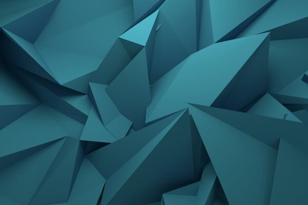 Fototapet Forme poligonale albastre, Fototapet geometric 3D, Fototapet populare, u71598 - Tapeko.ro