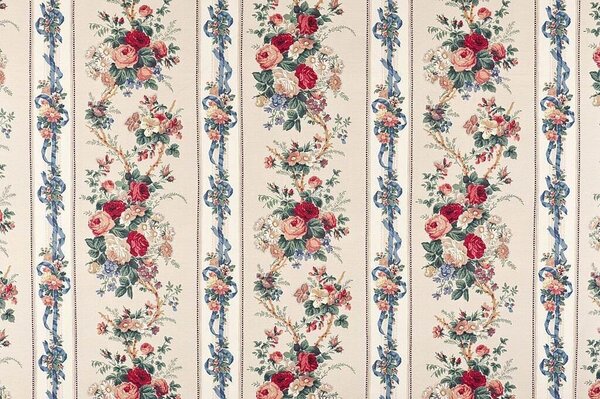Fototapet Model floral vintage cu panglici, Fototapet flori, Fototapet populare, u71670 - Tapeko.ro