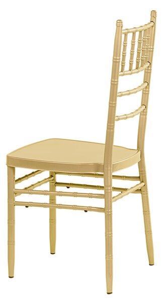 Scaun de nuntă american Chiavari cu pernă – culoare aurie