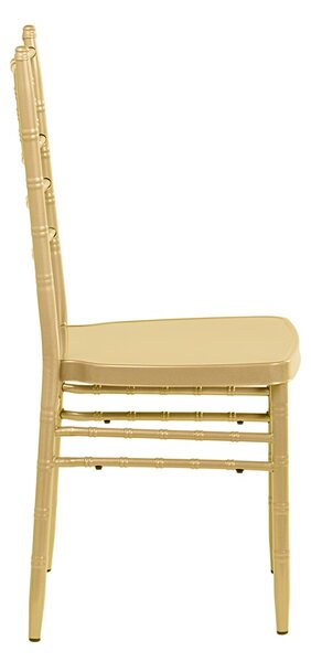 Scaun de nuntă american Chiavari cu pernă – culoare aurie