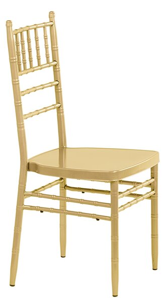 Scaun de nuntă american Chiavari cu pernă – culoare aurie
