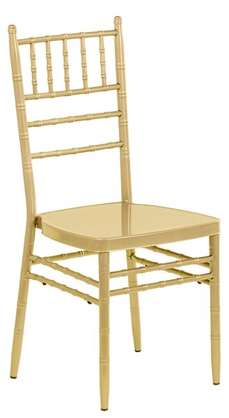 Scaun de nuntă american Chiavari cu pernă – culoare aurie
